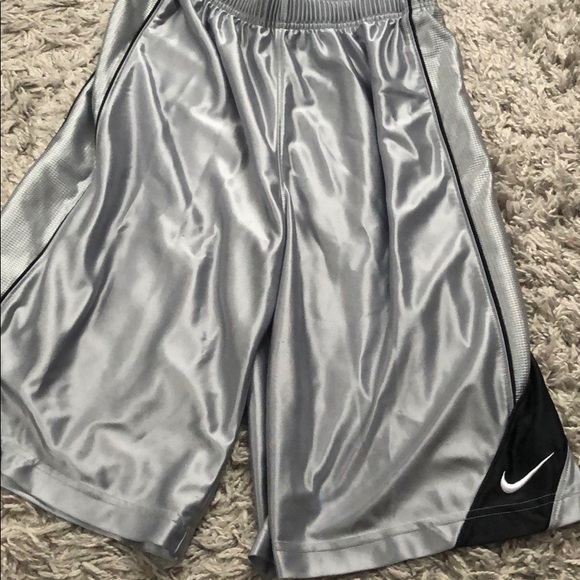 silver nike shorts